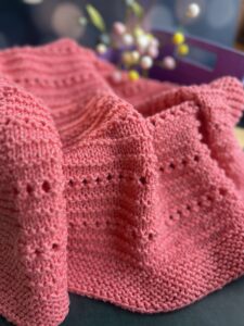 coral baby blanket