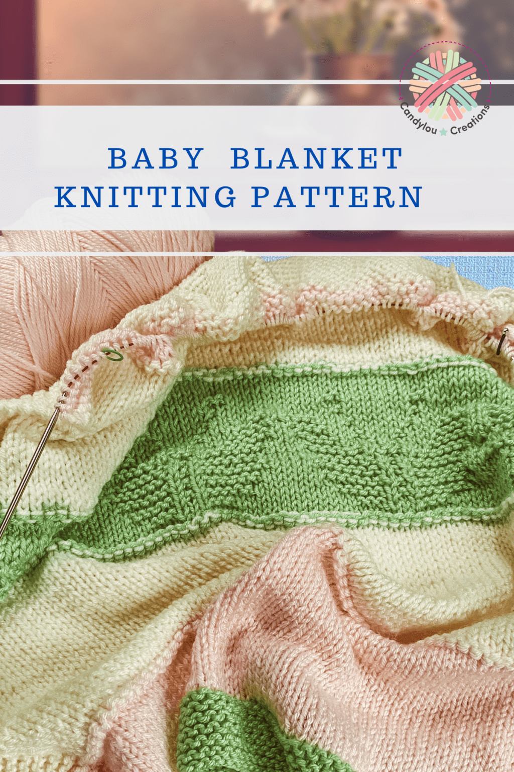 Chasing Butterflies Free Baby Blanket Knitting Pattern | candyloucreations