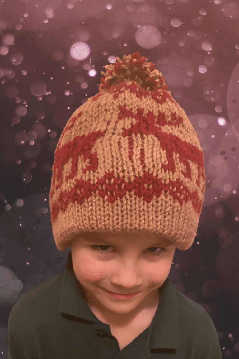 Knitting Home Alone Moose Hat candyloucreations