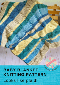 Beginner baby blanket pattern - Looks Like Plaid | candyloucreations