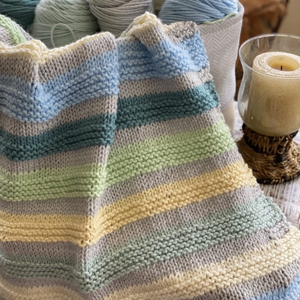 Knitting a Pastel Baby Blanket | Gender Neutral | candyloucreations knits