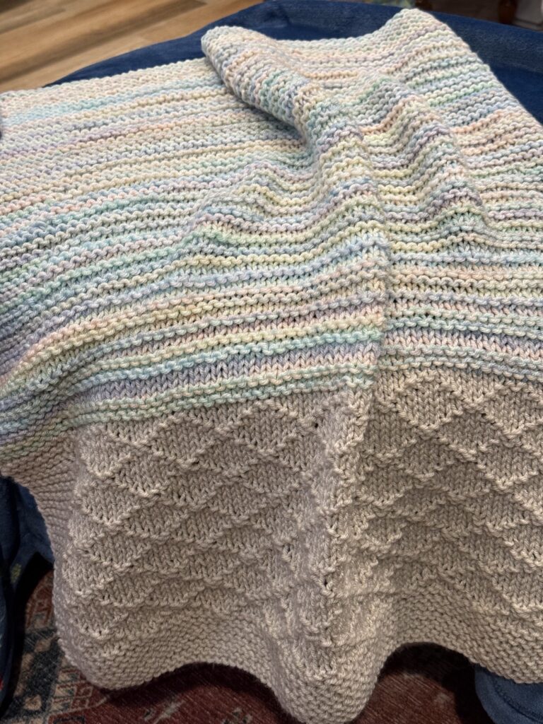 multicolored baby blanket